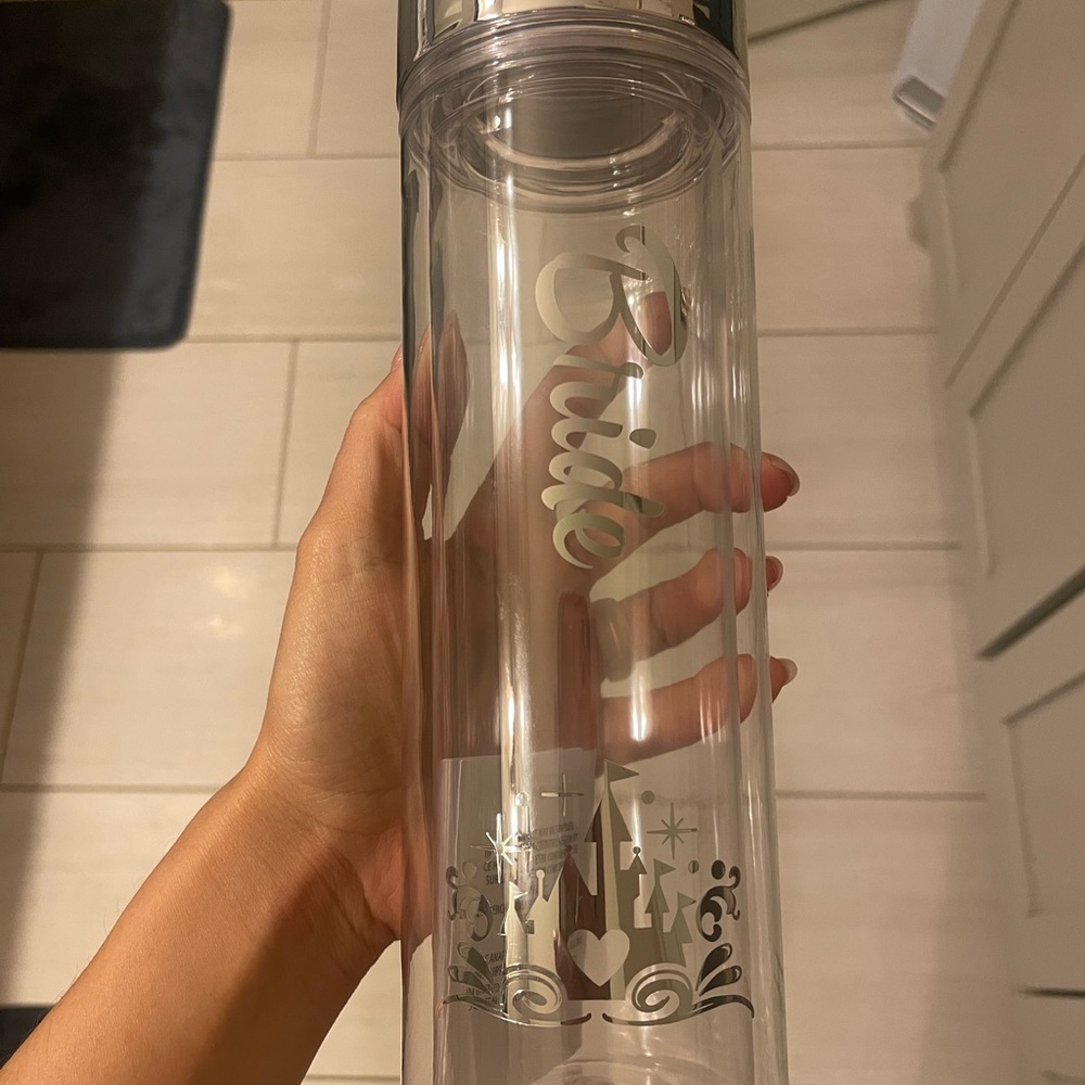 Disney Bride Design Plastic Clear Water Bottle